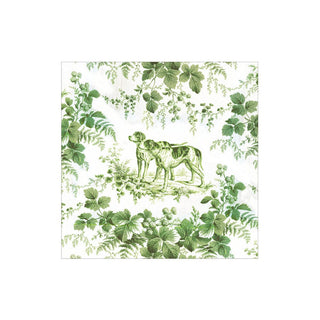 Hunting Toile Evergreen Cocktail Napkins