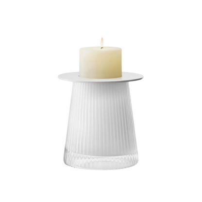 Beacon Lantern/Vase H5.5in White/Chalk White