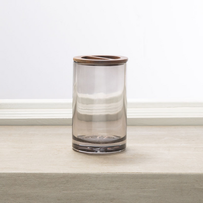 Vaso Toothbrush Holder Glass /Acacia Pump Grey