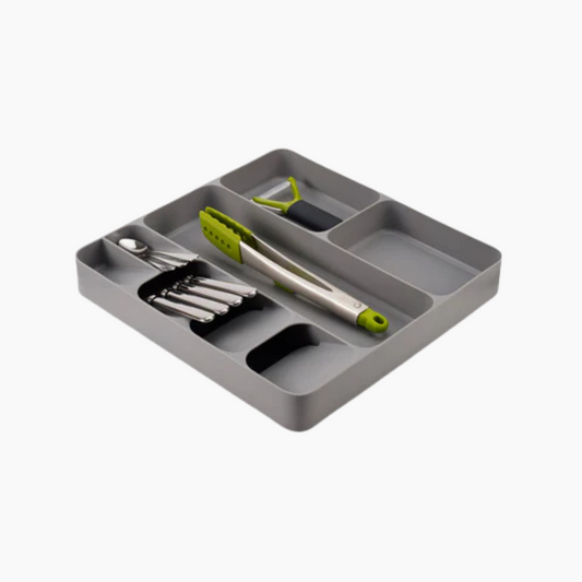 DrawerStore™ Grey Cutlery, Utensil & Gadget Organizer