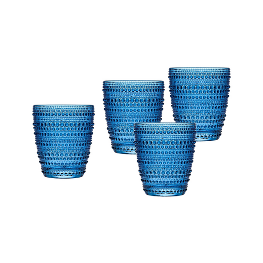 Lumina Blue Double Old Fashion, Set of 4