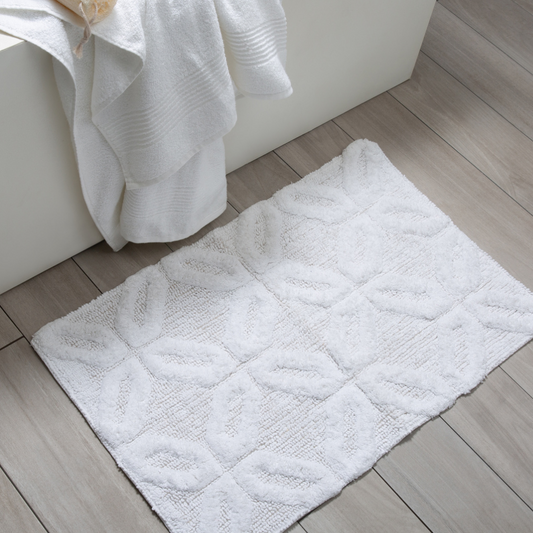 Cordoba Bath Mat 100% Cotton White 20" X 30" 1900Gsm