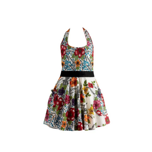 India Flower Vintage Apron