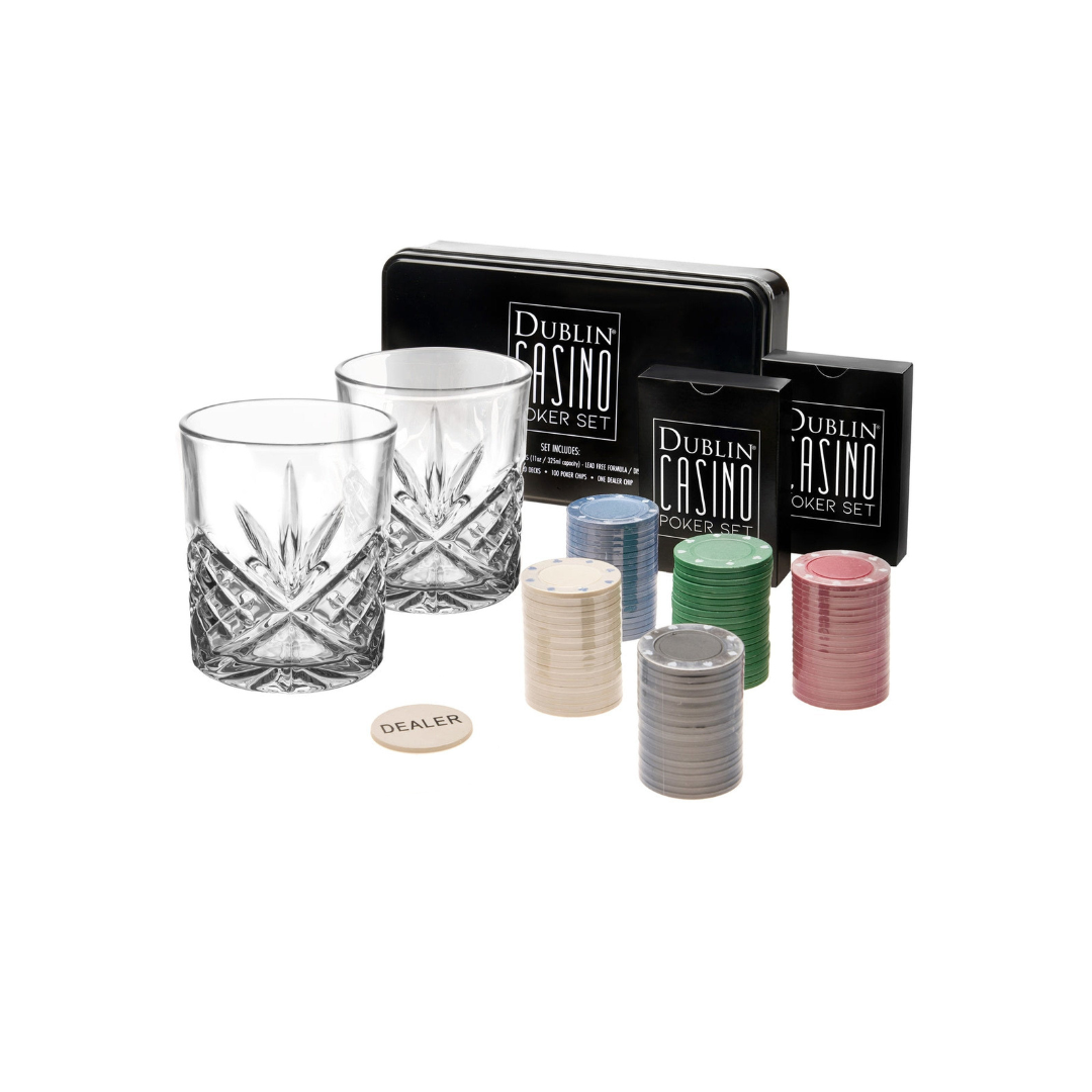 Dublin Crystal Casino Poker Set