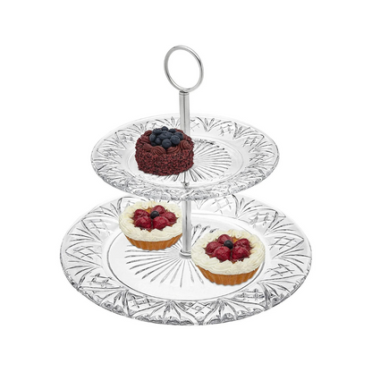 Dublin Crystal 2 Tiered Stand