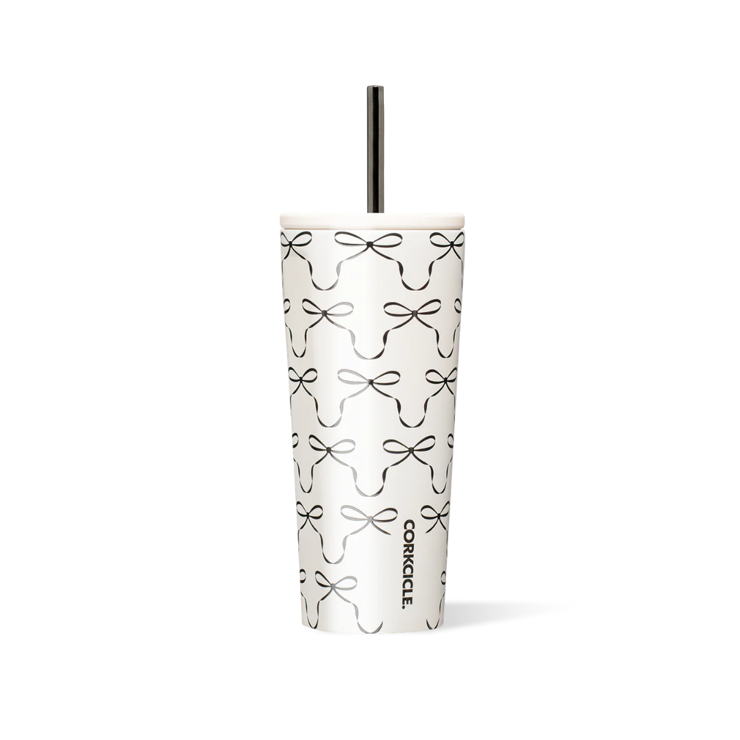 Cold Cup - 24oz Black Bows