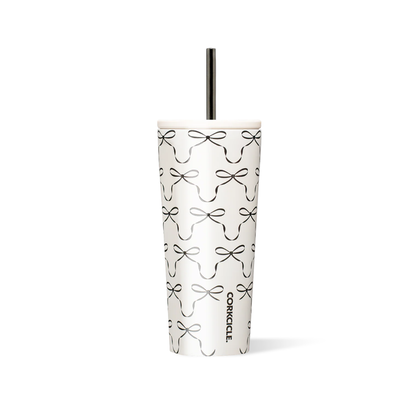Cold Cup - 24oz Black Bows