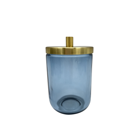 Jasper Cotton Jar Glass Blue/Gold