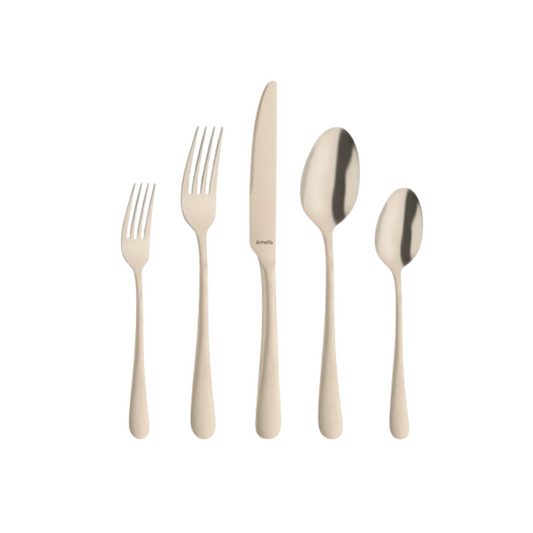 "Austin" Flatware Set, Matte Champagne, 20pcs.