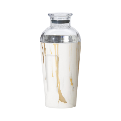 Groove Shaker Wht/Gld Marble