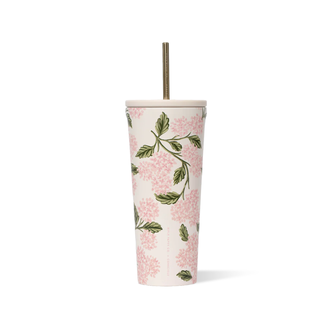 Cold Cup 24oz Rifle Paper Pink Hydrangea