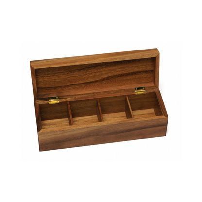Acacia Tea Box , 4 Sections