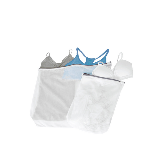 N&T Mesh Sweater/Socks Wash Bag White 2 pc