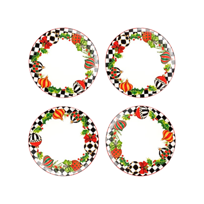 Deck the Halls Dinner Plates, Set of 4