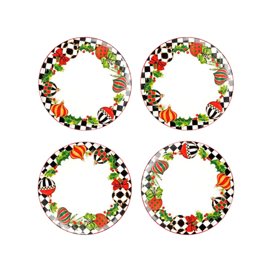 Deck the Halls Dinner Plates, Set of 4