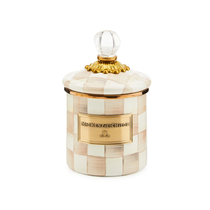 Mocha Check Demi Canister