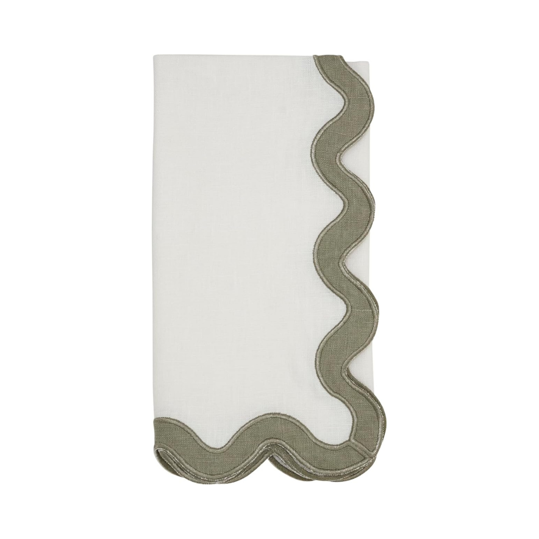 Stone Washed Scallop Napkin Set of 4