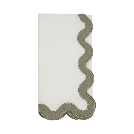 Stone Washed Scallop Napkin Set of 4