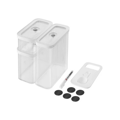 Fresh & Save Cube Container Set of 5 - M Transparent-White