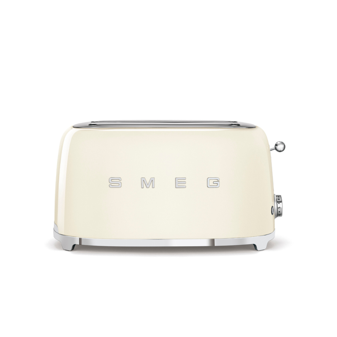 Retro Style 4x2 Slot Toaster - Cream