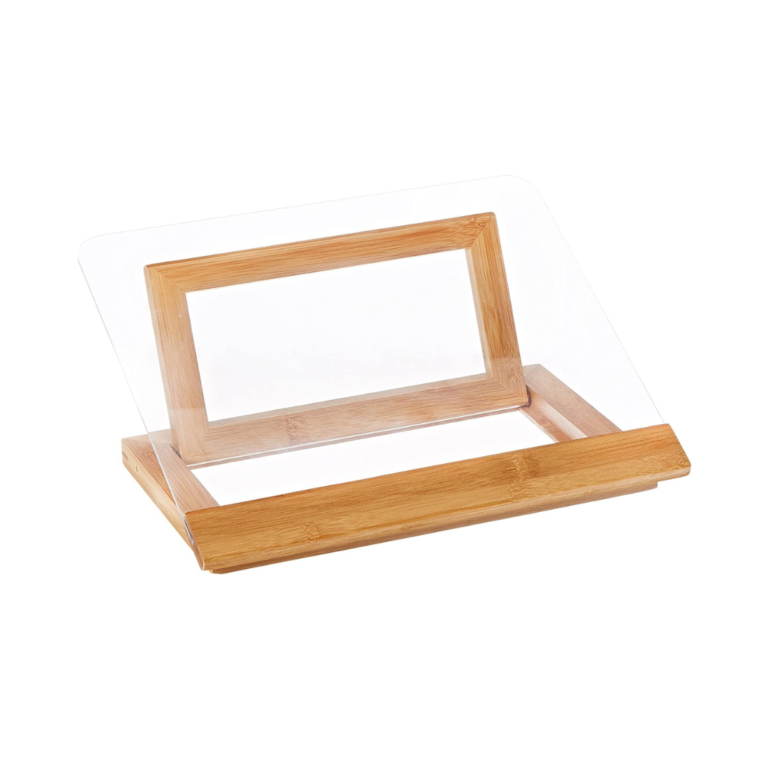 Bamboo & Acrylic Cookbook Holder