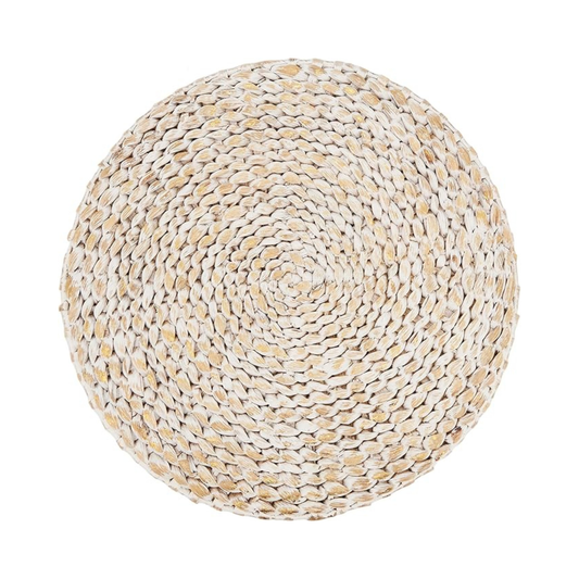Foil Print Water Hyacinth Placemat 15" Gold Set Of 4