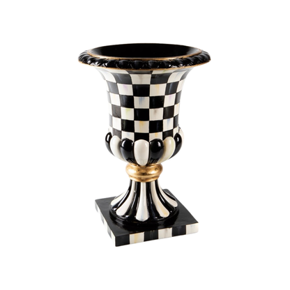 Courtly Check Pedestal Tabletop Urn