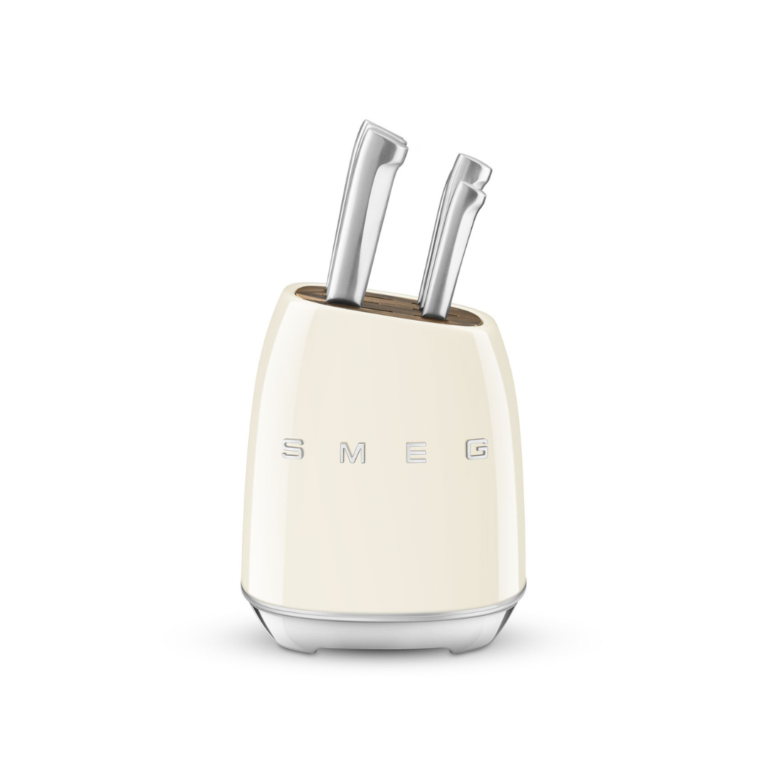 Cream 7-Piece Knife Block Set