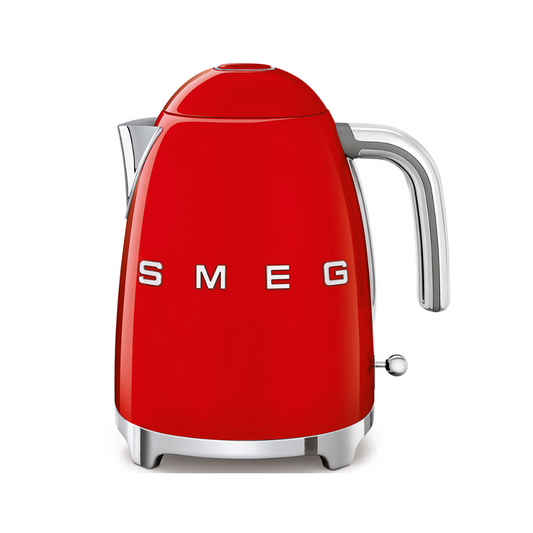 50's Retro Style Electric Kettle with 3D Logo - Red