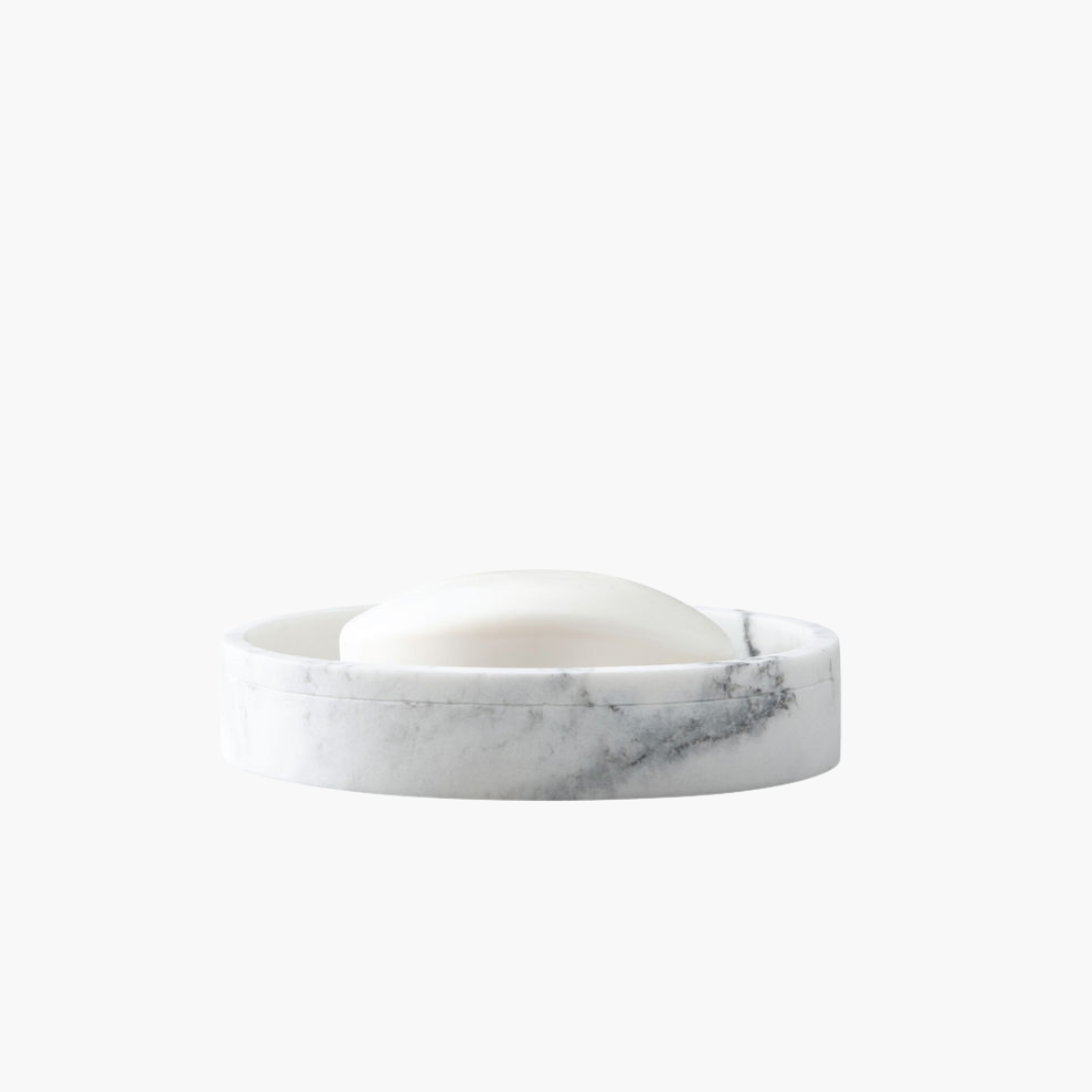 Michaelangelo Soap Dish Resin White/Grey Marble