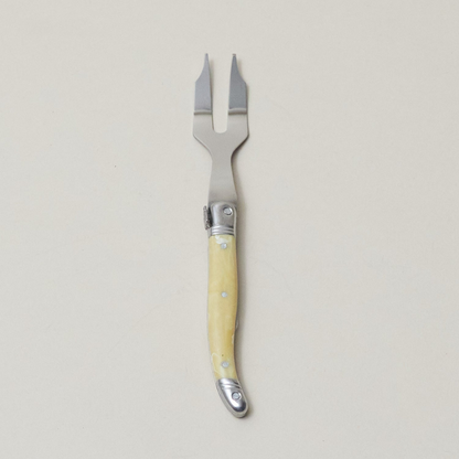 Laguiole Mini Cheese Fork Pale Horn