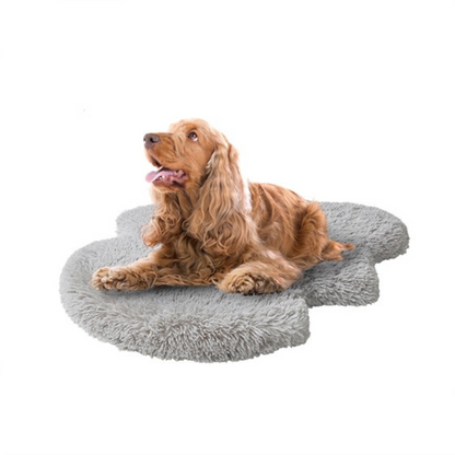 Cama ortopédica para perros de piel sintética Puprug de tamaño mediano con espuma, alfombra de piel sintética para cachorros con funda de cama extraíble