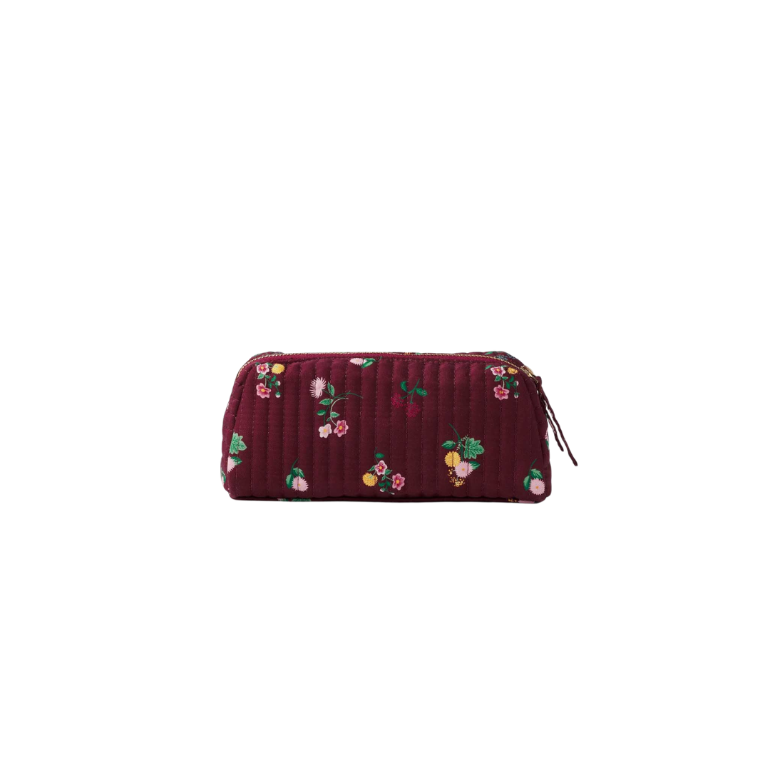 Ditsy Dahlia Quilted Small Cosmetic Pouch