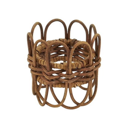 Twisted Rattan Napkin Ring Set Of 4
