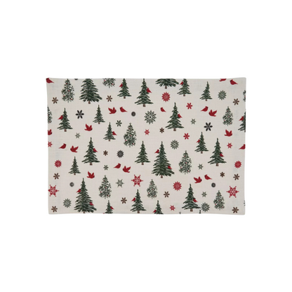 Christmas Tree Placemat Ivory 14"x20"