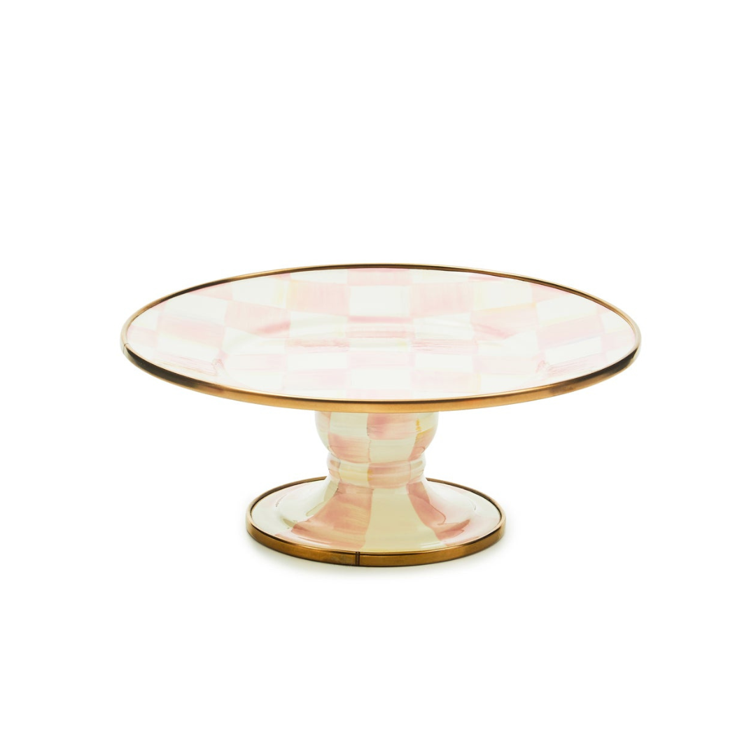 Rosy Check Mini Pedestal Platter