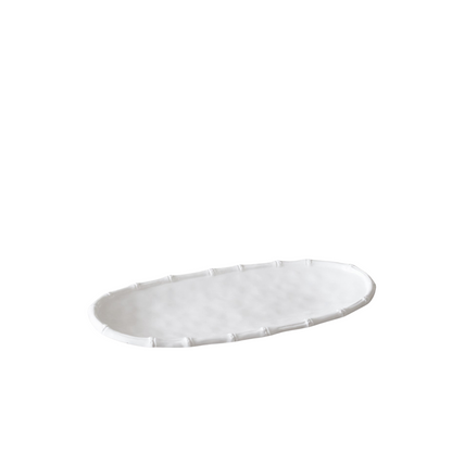 VIDA Bamboo Medium Oval Platter White