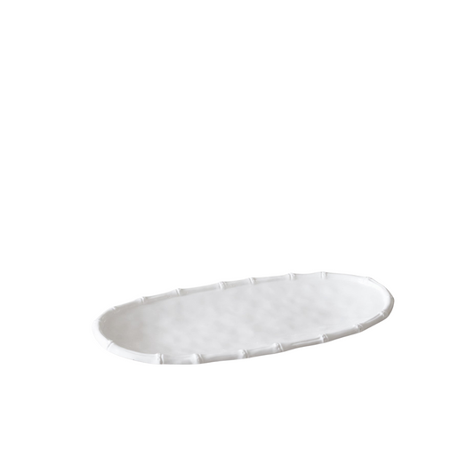 VIDA Bamboo Medium Oval Platter White