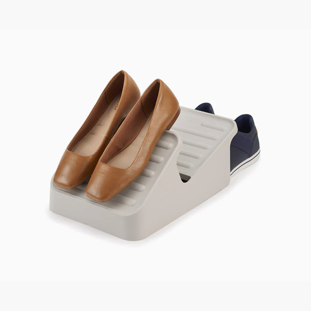 Shoe-In™ Space-saving Ecru Shoe Rack