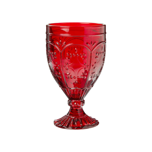 Trestle Glassware Goblets Red, Set Of 4