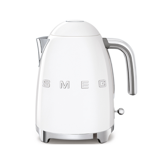 Retro-Style White Electric Kettle