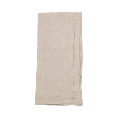 Stonewashed Overlock Border Napkin Set Of 4