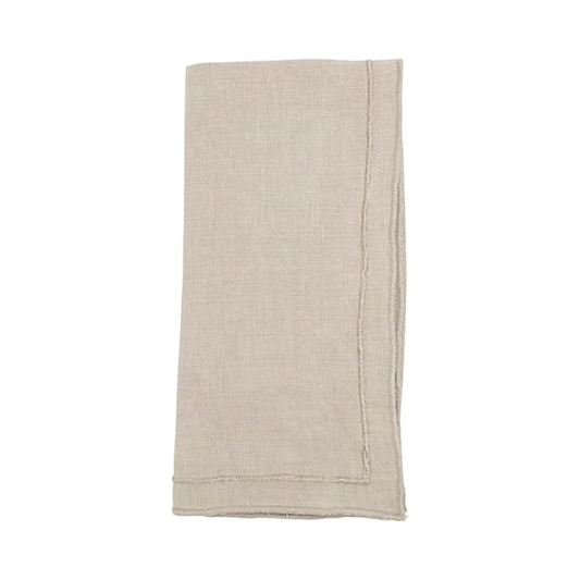 Stonewashed Overlock Border Napkin Set Of 4
