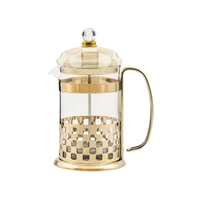 Mocha Check French Press