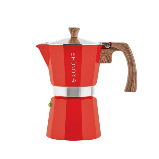 MILANO Stovetop Espresso Maker, Moka Pot - 6 Cup Red