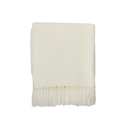 Tasseled Waffle Weave Throw