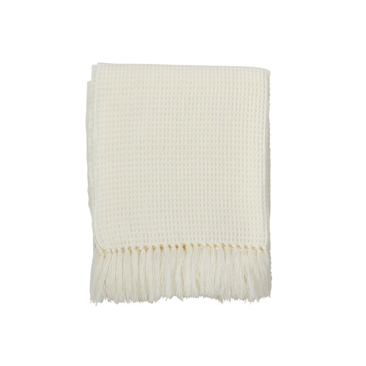 Tasseled Waffle Weave Throw
