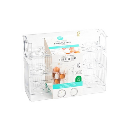 3 Tier 30-Egg Tray – Clear -