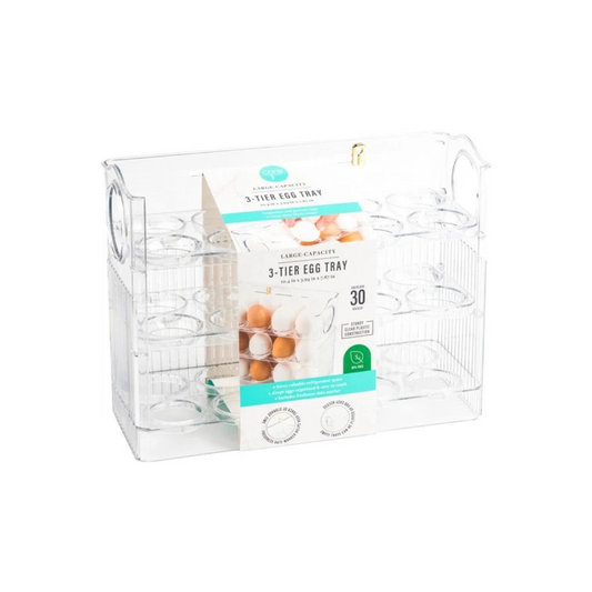 3 Tier 30-Egg Tray – Clear -