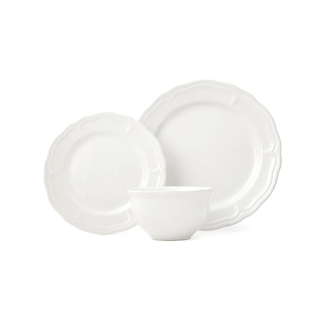 Madison White Stoneware 12 Piece